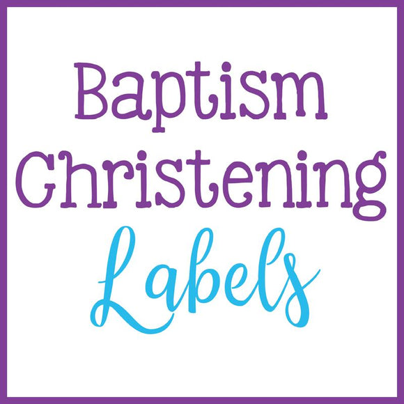 Baptism/Christening Favor Labels