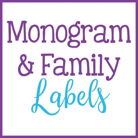 Monogram/Family Name Labels