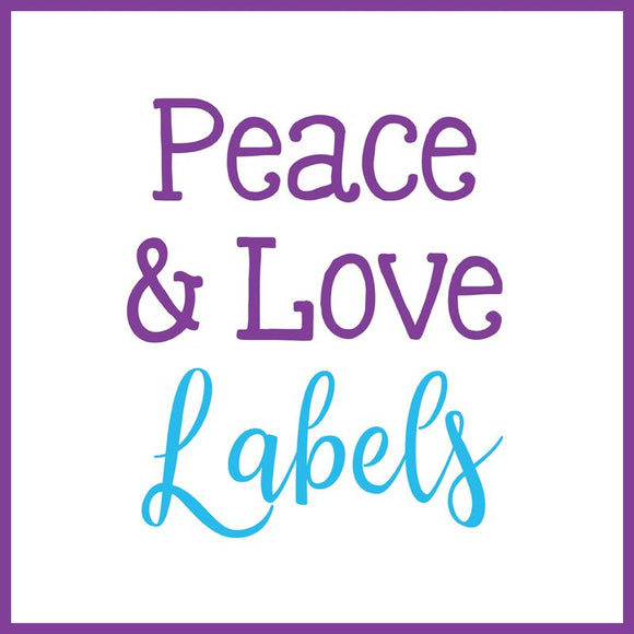 Peace & Love Themed Labels