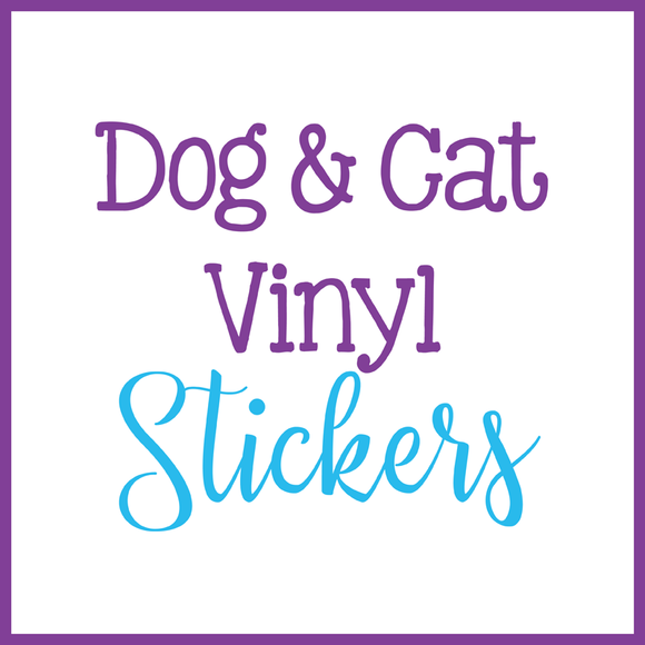 Dog and Cat Vinyl Stickers