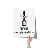 11" x 14" Flippin' Awesome Poster for Kitchen