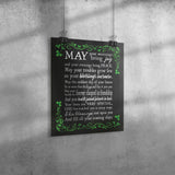 11" x 14" Irish Blessing Faux Chalkboard Poster Print