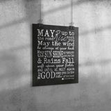 11" x 14" Irish Blessing Faux Chalkboard Poster Print