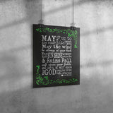 11" x 14" Irish Blessing Faux Chalkboard Poster Print