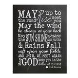 11" x 14" Irish Blessing Faux Chalkboard Poster Print