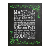 11" x 14" Irish Blessing Faux Chalkboard Poster Print