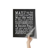11" x 14" Irish Blessing Faux Chalkboard Poster Print