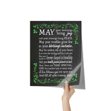 11" x 14" Irish Blessing Faux Chalkboard Poster Print