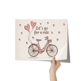 11" x 14" Let's Go for a Ride Bicycle Poster Print