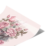 11" x 14" Victorian Gothic Pink Boots with Roses Poster Print