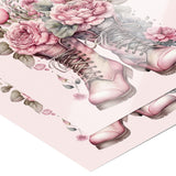 11" x 14" Victorian Gothic Pink Boots with Roses Poster Print