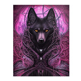 11x14 Purple Gothic Wolf Poster Print, Matte or Glossy
