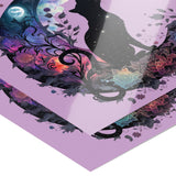 12 x 12 Celestial Black Cat Print, Glossy or Matte Finish