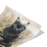 12" x 12" Gothic Black Cat Poster