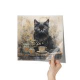 12" x 12" Gothic Black Cat Poster