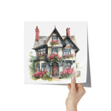 12" x 12" Gothic Victorian House Print