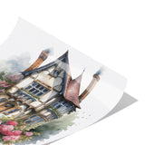 12" x 12" Victorian Gothic House Print