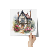 12" x 12" Victorian Gothic House Print