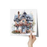 12" x 12" Victorian House Print