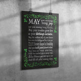 12" x 18" Irish Blessing Faux Chalkboard Poster Print