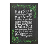 12" x 18" Irish Blessing Faux Chalkboard Poster Print