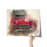 16" x 20" 1957 Red Chevy Poster