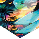 BEACH SUNSET Beautiful Watercolor Look 11x14 Poster Print, Matte or Glossy