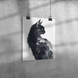 Beautiful BLACK CAT 11x14 PRINT POSTER
