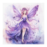 Beautiful Watercolor Look 12x12 PURPLE FAIRY Poster Print, Matte or Glossy