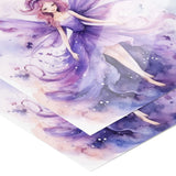 Beautiful Watercolor Look 12x12 PURPLE FAIRY Poster Print, Matte or Glossy