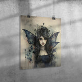 Beautiful Watercolor Look 16x20 GOTHIC FAIRY Poster Print, Matte or Glossy