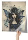 Beautiful Watercolor Look 16x20 GOTHIC FAIRY Poster Print, Matte or Glossy