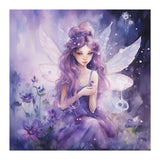 Beautiful Watercolor Look 12x12 PURPLE FAIRY Poster Print, Matte or Glossy