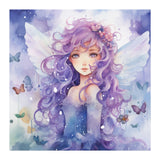 Beautiful Watercolor Look 12x12 PURPLE FAIRY Poster Print, Matte or Glossy