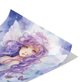 Beautiful Watercolor Look 12x12 PURPLE FAIRY Poster Print, Matte or Glossy