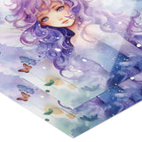 Beautiful Watercolor Look 12x12 PURPLE FAIRY Poster Print, Matte or Glossy