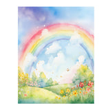 Beautiful Watercolor Look RAINBOW 11x14 Poster Print, Matte or Glossy