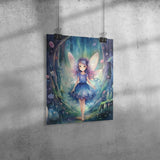 Beautiful Woodland FAIRY 11x14 Poster Print, Matte or Glossy