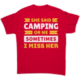 Camping_or_MeI_Miss_Her_Unisex_T-Shir_Red_Front_Mockup.png