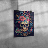 Chinoiserie Look SUGAR SKULL 11x14 PRINT POSTER