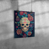 Chinoiserie Look SUGAR SKULL 11x14 PRINT POSTER