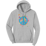 Colorful PEACE Sign HOODIE Port & Co Sweatshirt