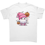Cute Pink Hat Ghost Halloween Unisex T-Shirt