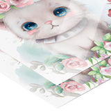 Cute Watercolor Style CAT Print 12" x 12" Matte or Glossy