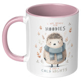 I Am Ready for Hoodies and Cold Nights Cute Hedgehog 11oz Coffee Mug