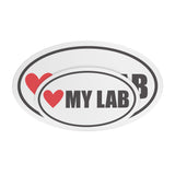 I Heart My LAB Euro CAR MAGNET, Love My LAB