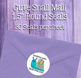 HAPPY SNAIL MAIL Stickers 1.5" Round Order Packaging Business Labels / Seals