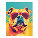 POP ART Look BULLDOG Wearing Sunglasses 11x14 PRINT POSTER