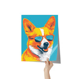 POP ART Look CORGI Wearing Sunglasses 11x14 PRINT POSTER
