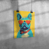 POP ART Look FRENCH BULLDOG Wearing Sunglasses 11x14 PRINT POSTER